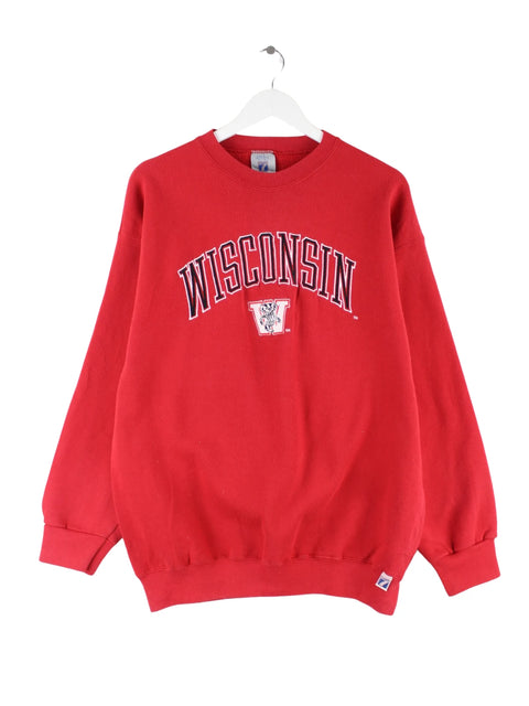 Logo 7 90s Vintage Wisconsin Badgers Sweater Rot XL
