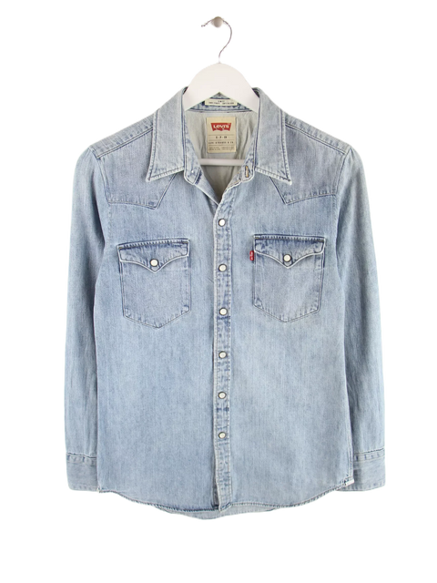 Levi's Damen Slim Fit Freizeit Hemd Blau S