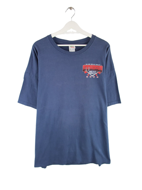 Fruit of the Loom Black Hills Rally Print T-Shirt Blau 3XL