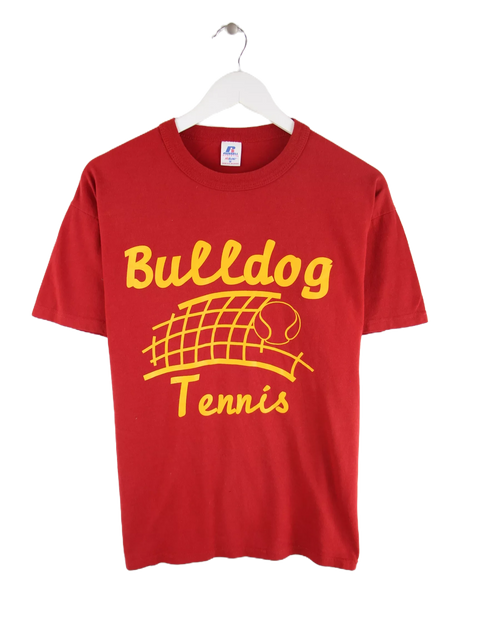 Russell Athletic Bulldog Tennis Print Damen T-Shirt Rot M