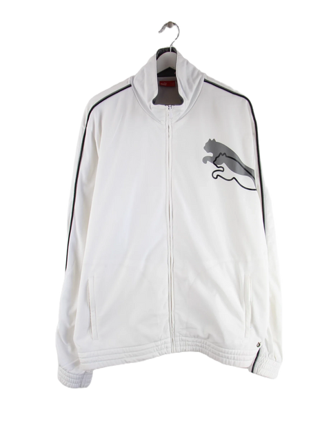 Puma Big Logo Print 3-Stripes Sweatjacke Weiß XL