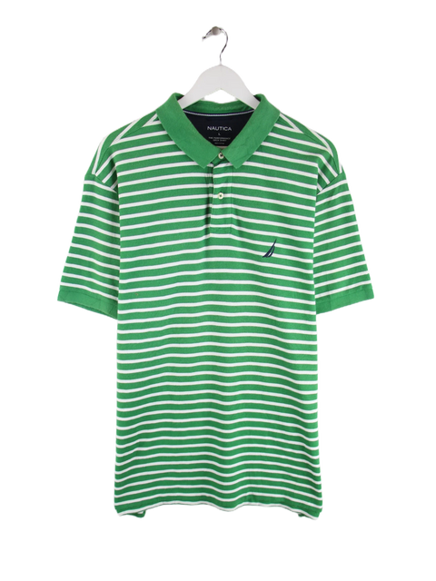 Nautica Stripe Polo Grün L