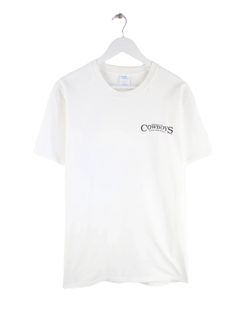 Port & Company 00s Cowboys Unlimited Print T-Shirt Weiß L