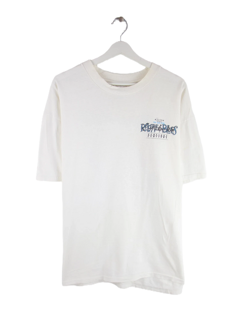 Hanes 90s Vintage Reggae & Blues Festival Print T-Shirt Weiß XL