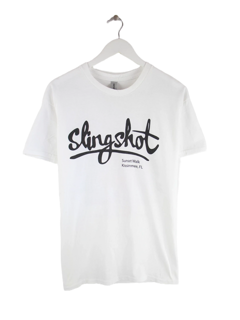 Gildan Slingshot Print T-Shirt Weiß M