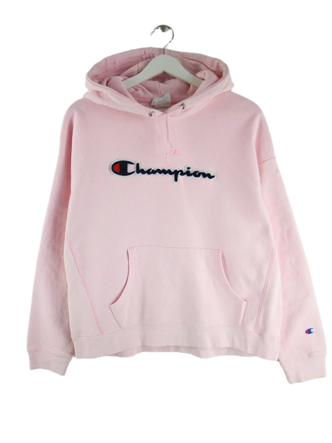 Champion Spellout Damen Hoodie Rosa XL