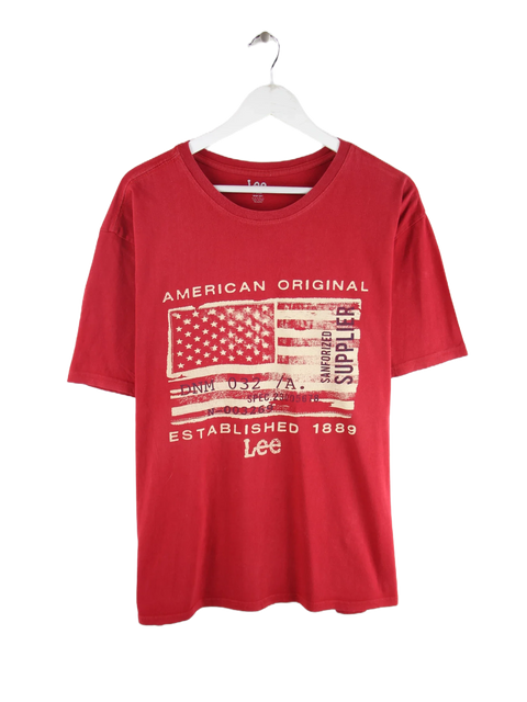 Lee American Original Print T-Shirt Rot XL