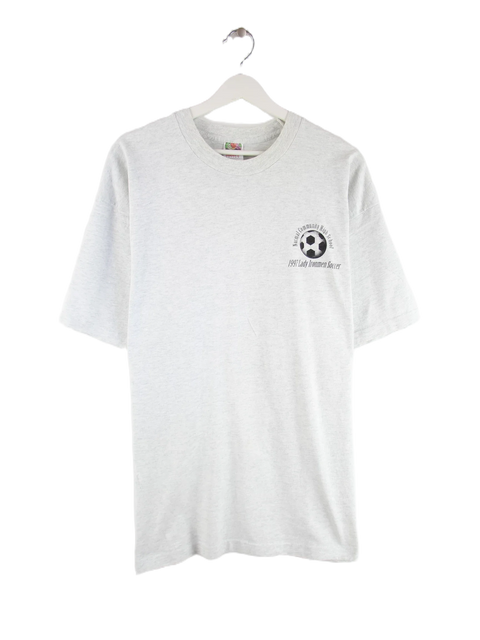 Fruit of the Loom 1997 Vintage Lady Ironmen Soccer Print Single Stitch T-Shirt Grau XXL