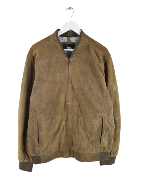 Vintage Suede Wildleder Jacke Beige XL