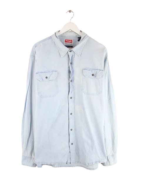 Wrangler 00s Comfort Flex Jeans Freizeit Hemd Blau 3XL