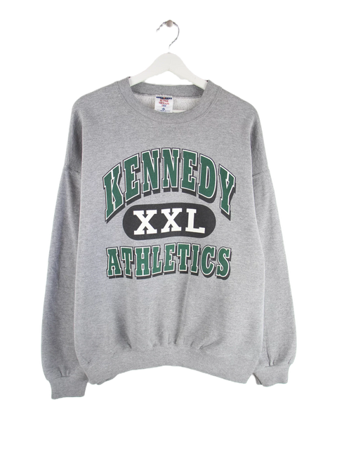 Jerzees 00s Kennedy Athletics Print Sweater Grau XL