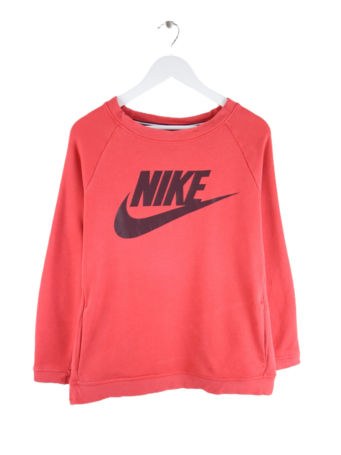 Nike Damen Big Logo Print Sweater Rot M