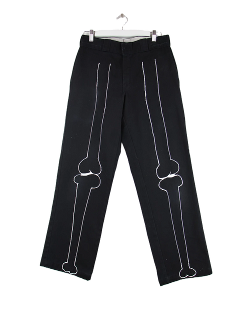 Dickies Skeleton Print Hose Jeans Schwarz W30 L30