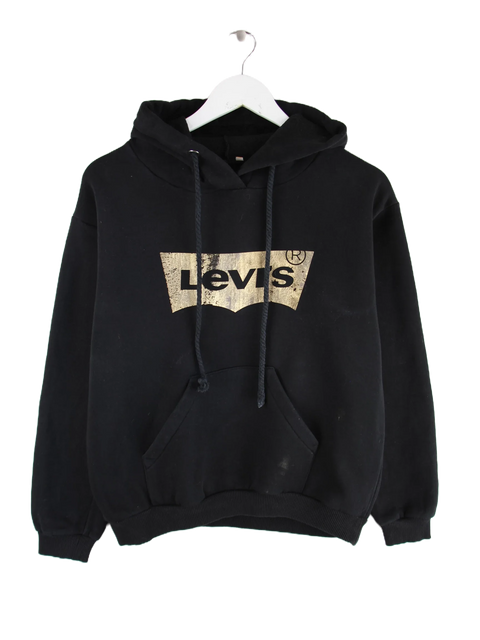 Levi's Y2K Big Logo Print Damen Hoodie Schwarz L