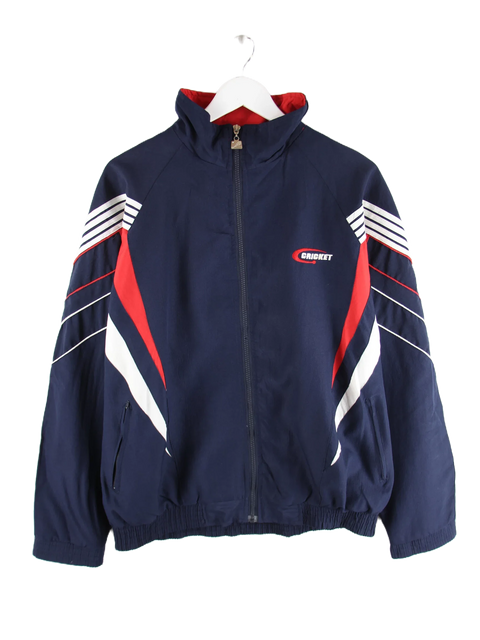 Vintage 90s Stripe Trainingsjacke Blau XL