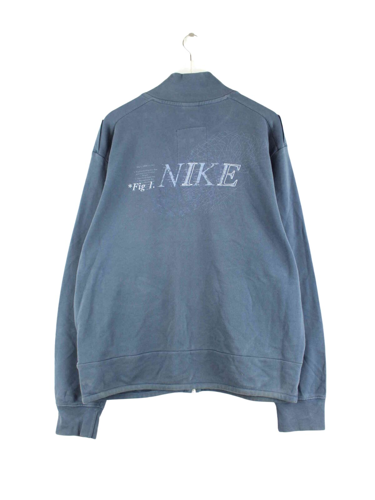 Nike y2k Print Sweatjacke Blau XL (back image)