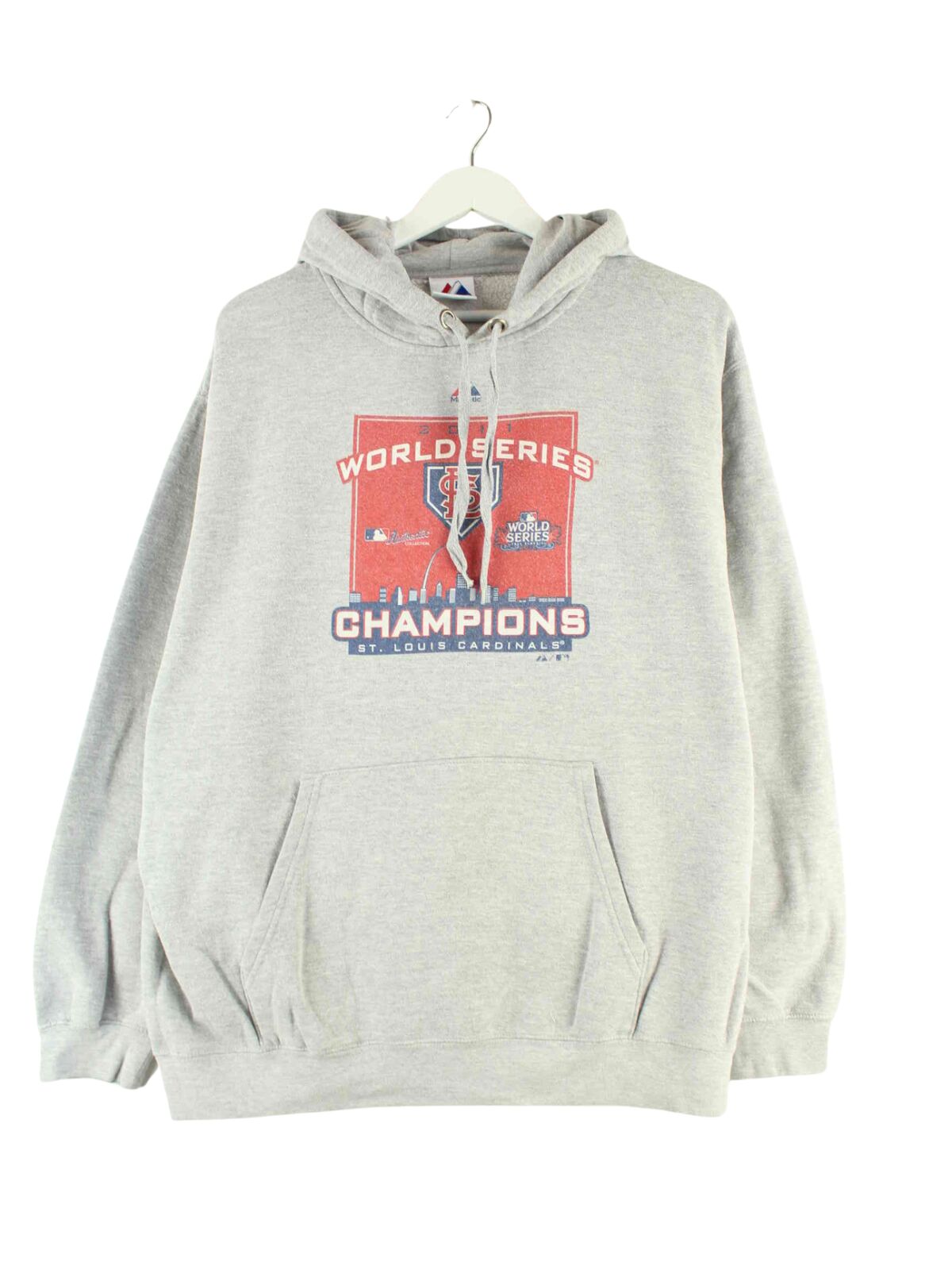Majestic 2011 St. Louis Cardinals Print Hoodie Grau XL (front image)