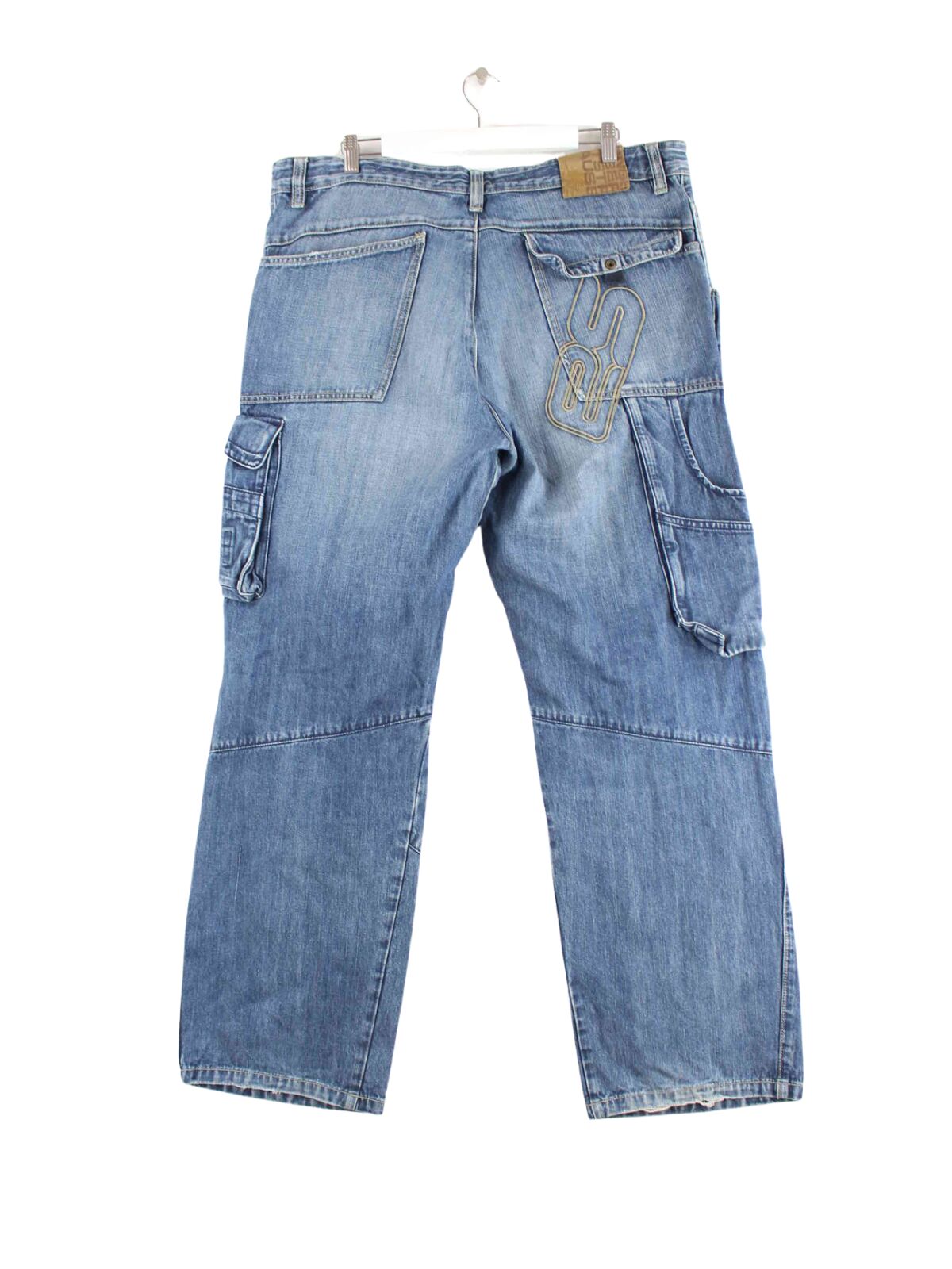 Engelbert Strauss y2k Embroidered Workwear Carpenter Jeans Blau (back image)