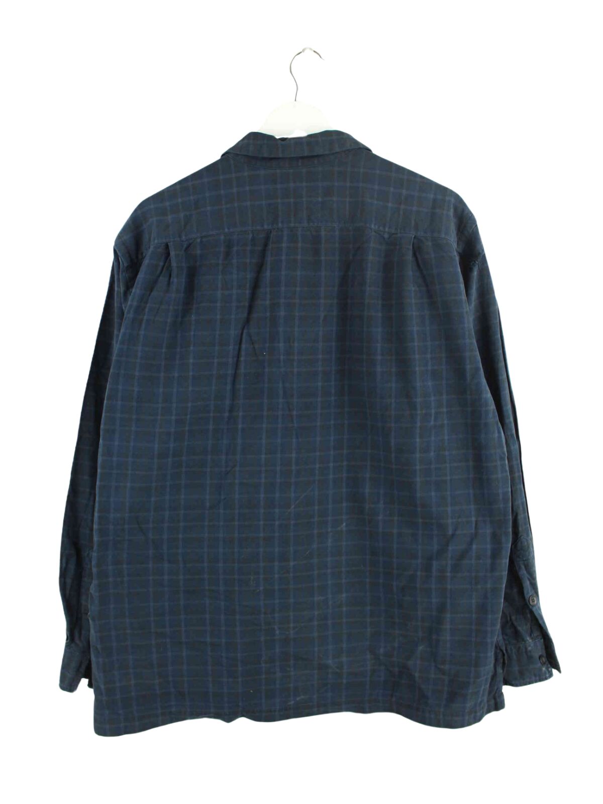 Ralph Lauren 90s Vintage Ski Camp Flanell Hemd Blau L (back image)