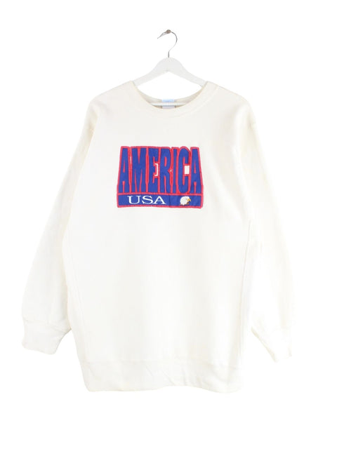 Crable Sportswear 90s Vintage USA Heavy Sweater Beige XL