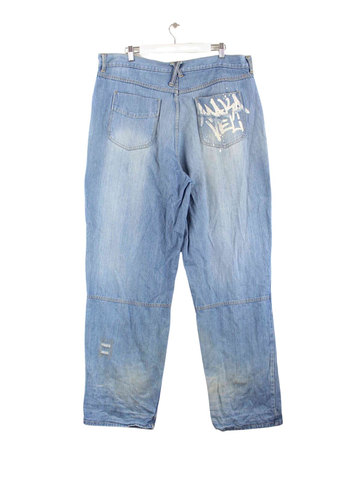 Makaveli y2k 2Pac Print Jeans Blau (back image)