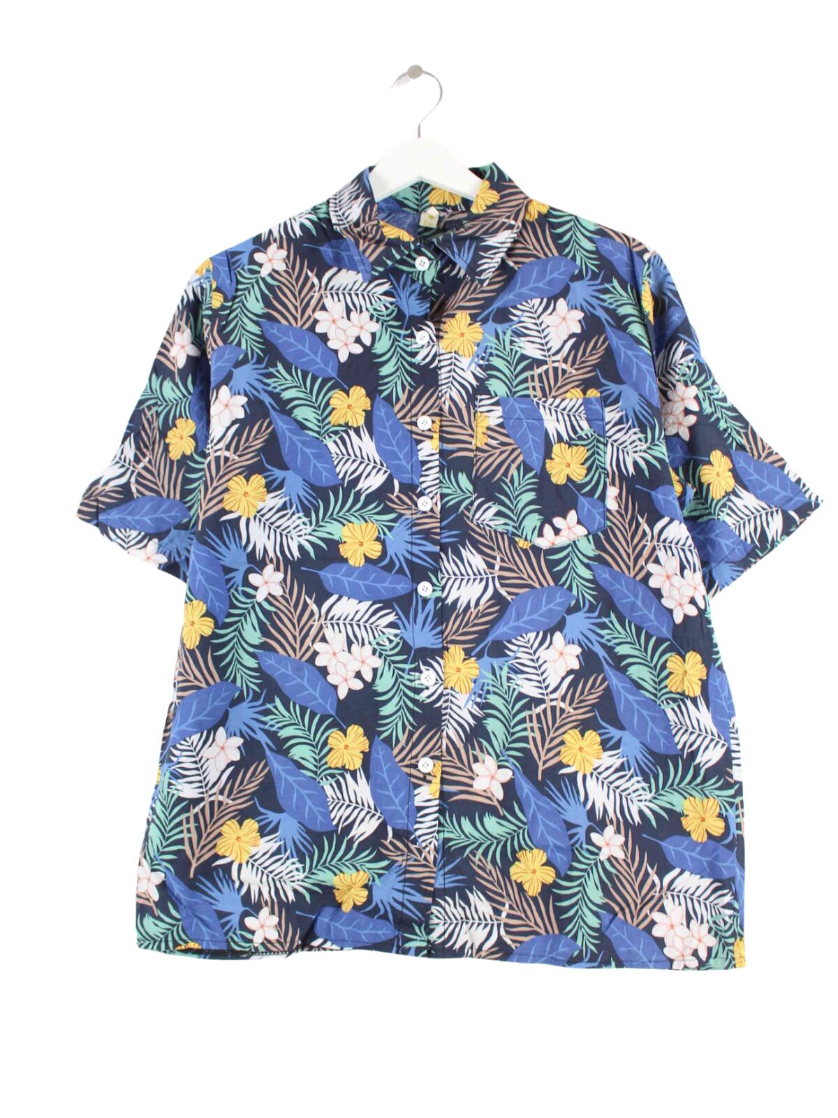 Vintage 00s Flower Hawaii Hemd Mehrfarbig L (front image)