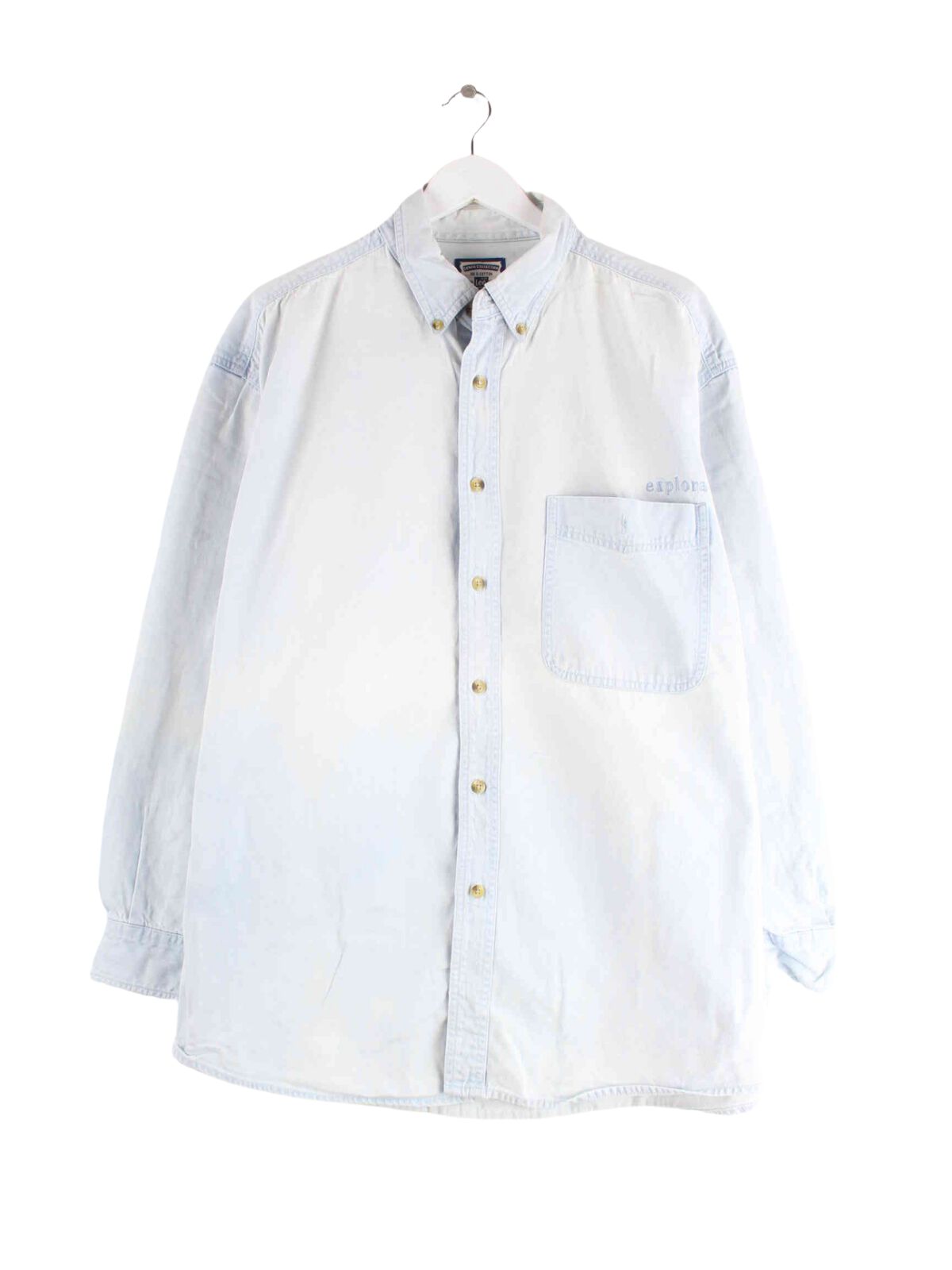 Lee Embroidered Jeans Hemd Blau XL (front image)