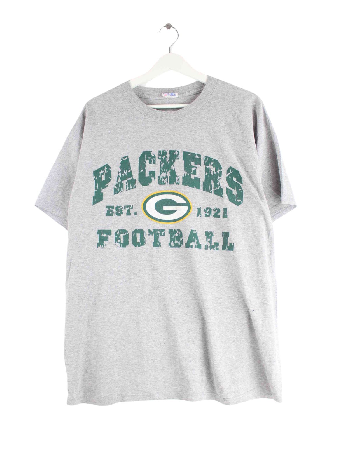 Majestic 90s Vintage G Packers Print T-Shirt Grau XL (front image)
