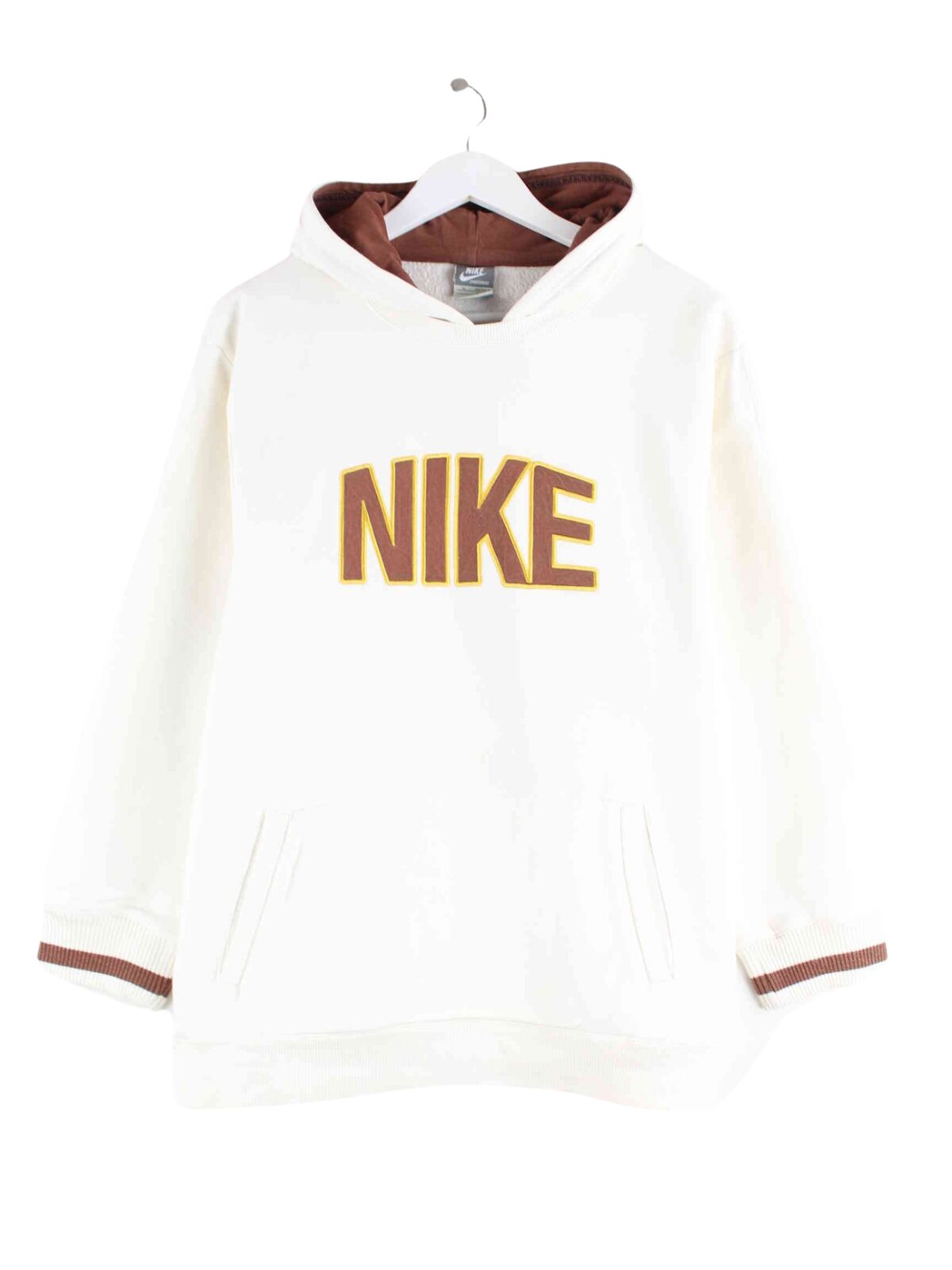 Nike 00s Spellout Embroidered Hoodie Weiß L (front image)