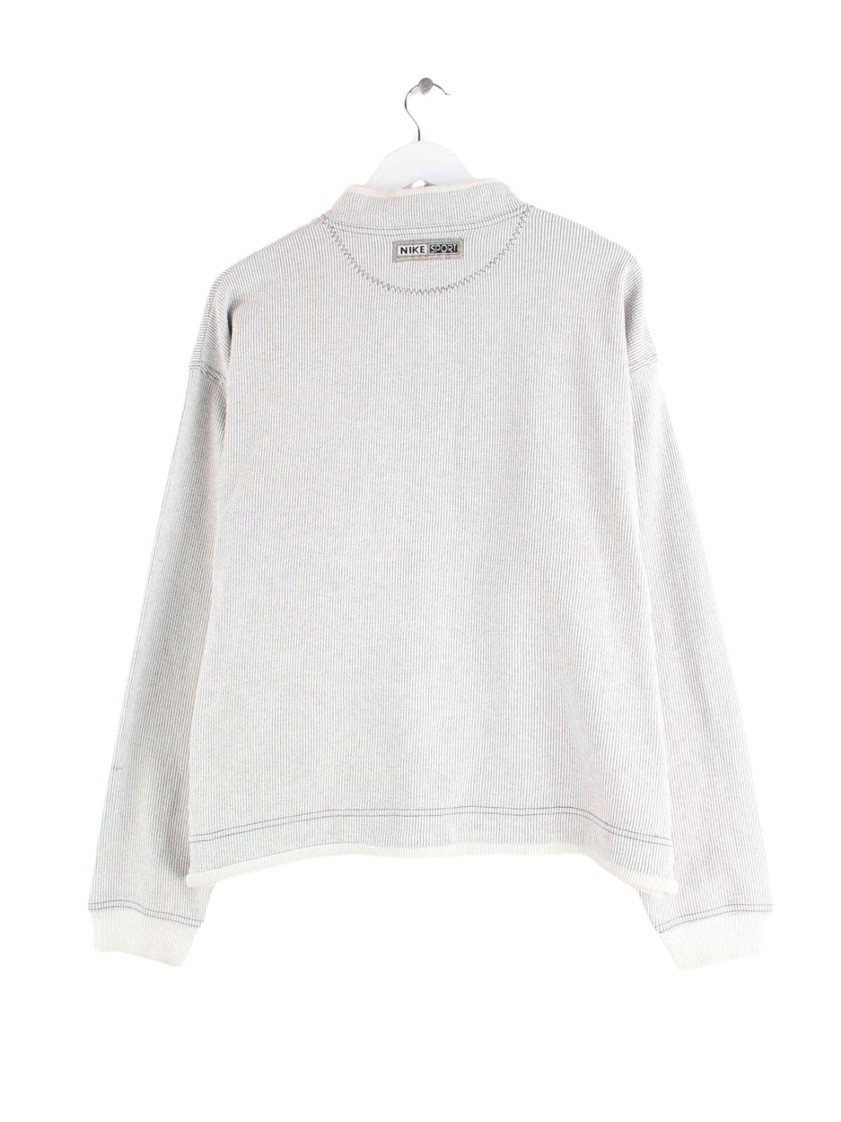 Nike 90s Vintage Half Zip Swoosh Sweater Grau XL (back image)