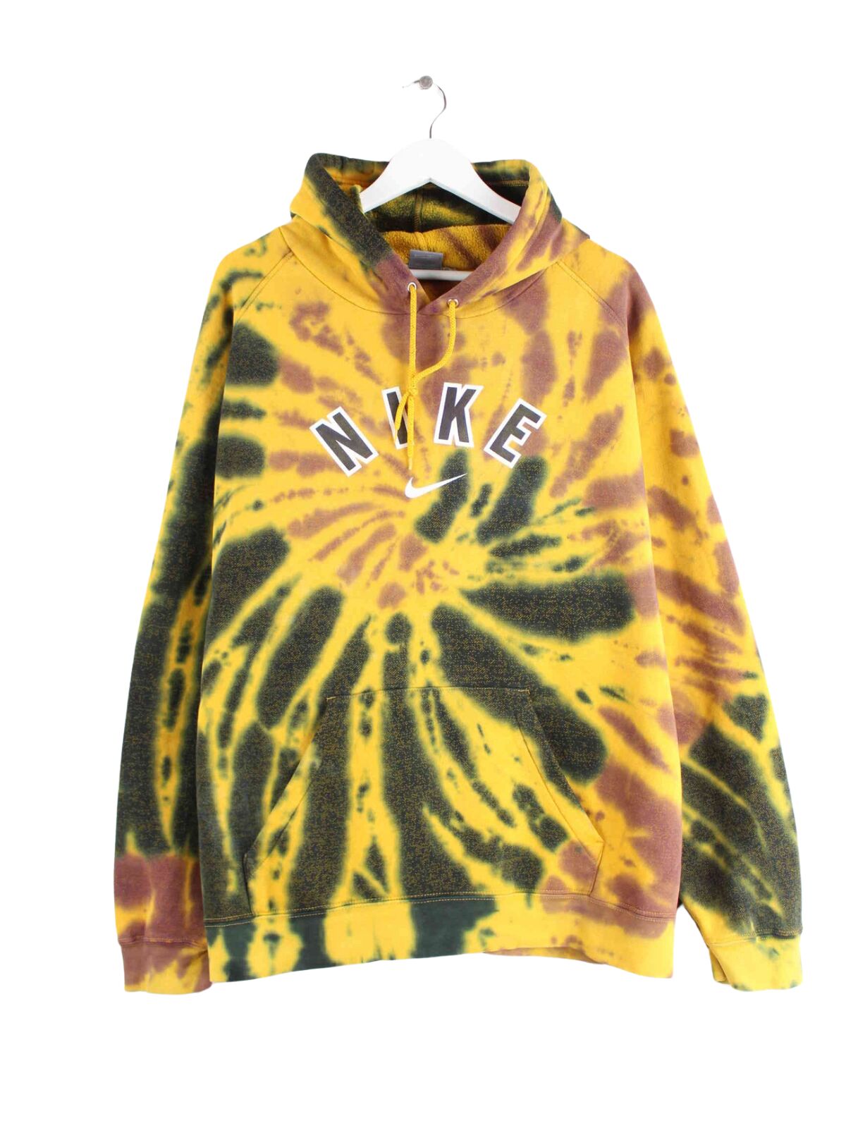 Nike y2k Print Tie Dye Hoodie Gelb XXL (front image)