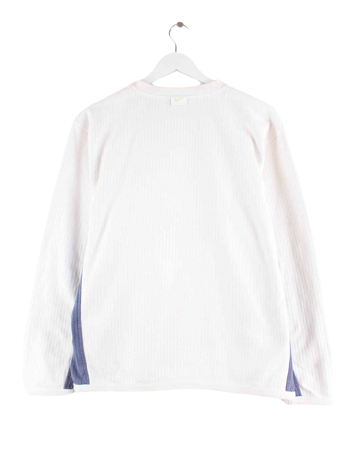 Nike 90s Vintage Swoosh V-Neck Sweater Weiß M (back image)