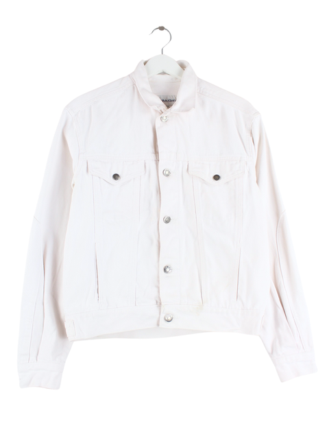 Calvin Klein Damen Denim Jeans Jacke Weiß M