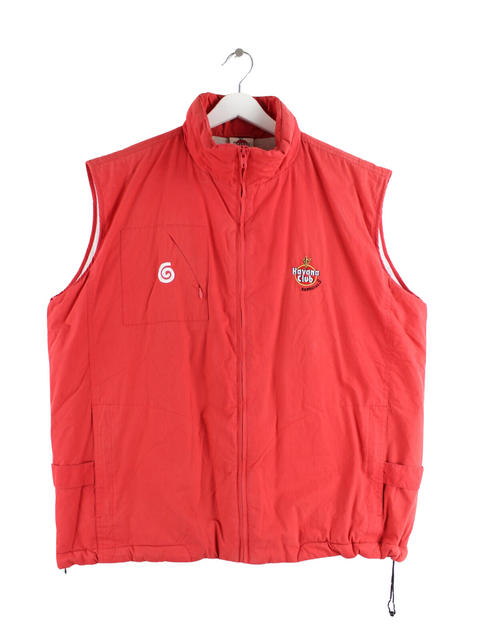 Havana Club 90s Vintage Embroidered Weste Rot L