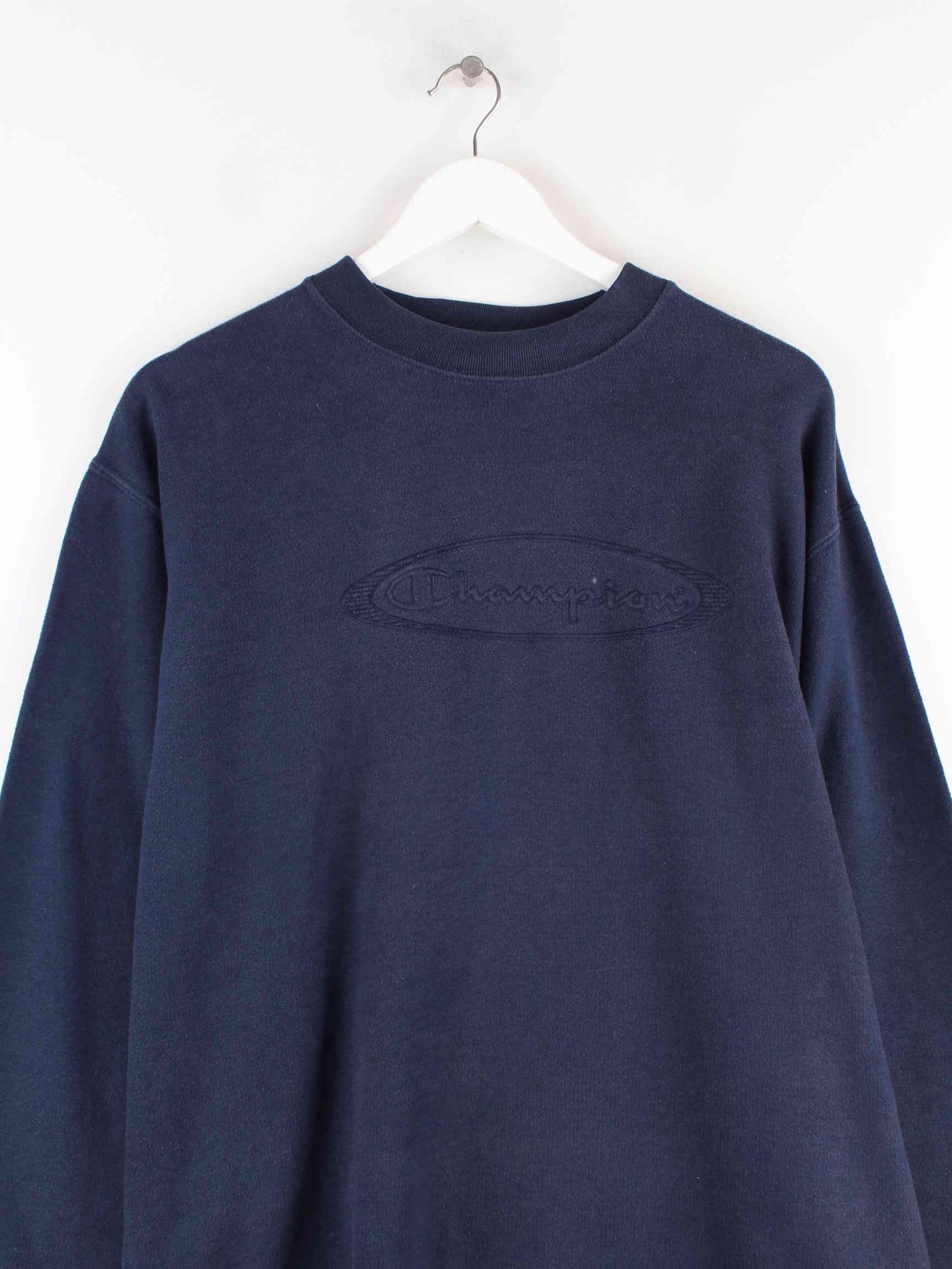 Champion Embroidered Sweater Blau M (detail image 1)