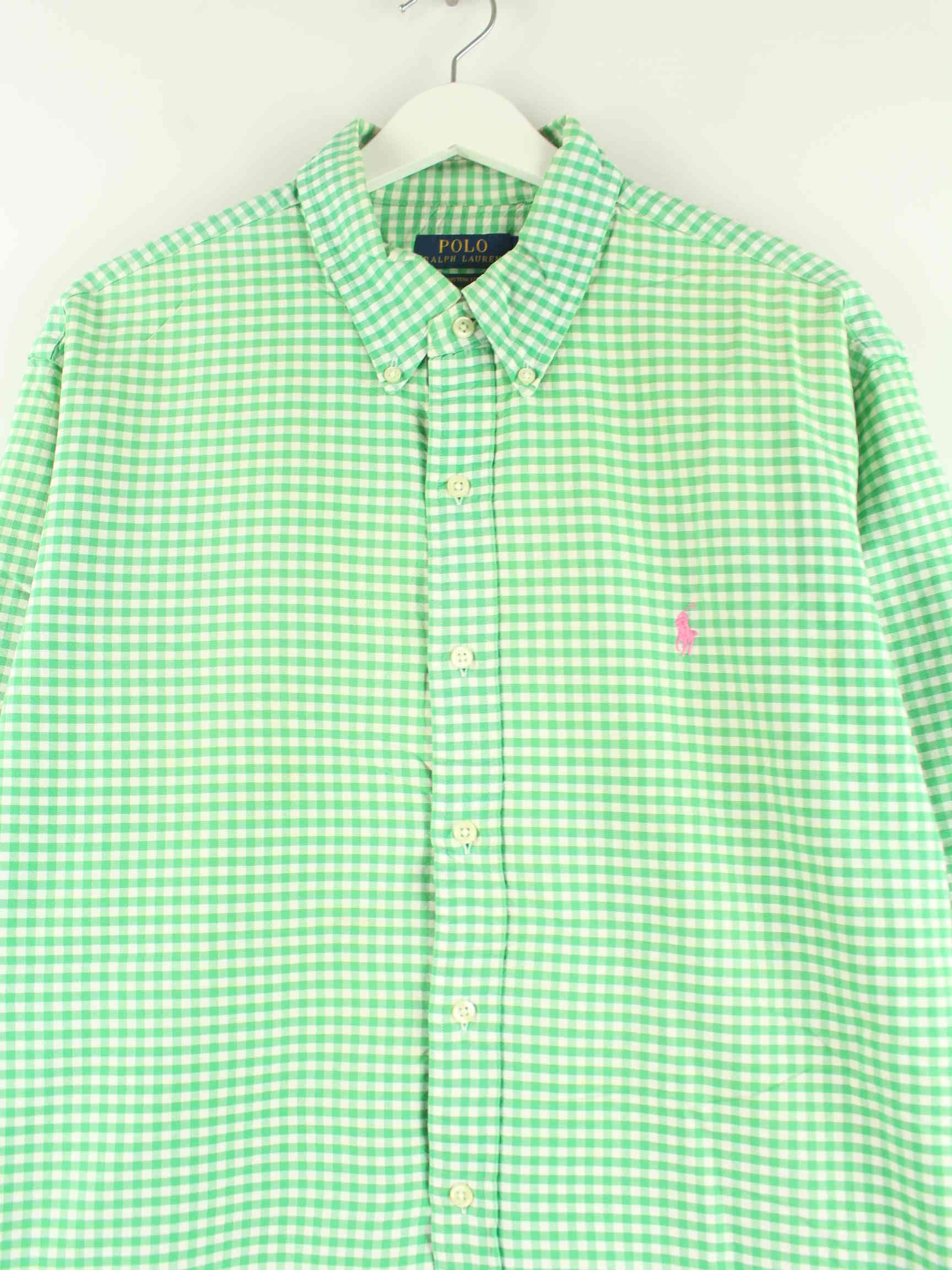 Ralph Lauren Custom FIt Checked Hemd Grün XL (detail image 1)