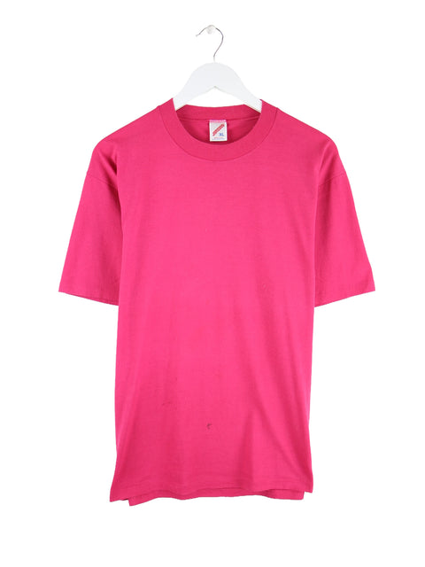 Jerzees 90s Vintage Basic Single Stitch T-Shirt Pink XL