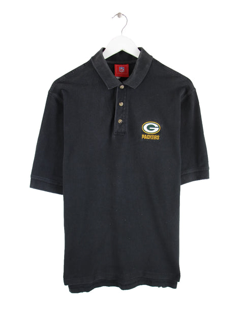 NFL 00s Green Bay Packers Polo Schwarz L