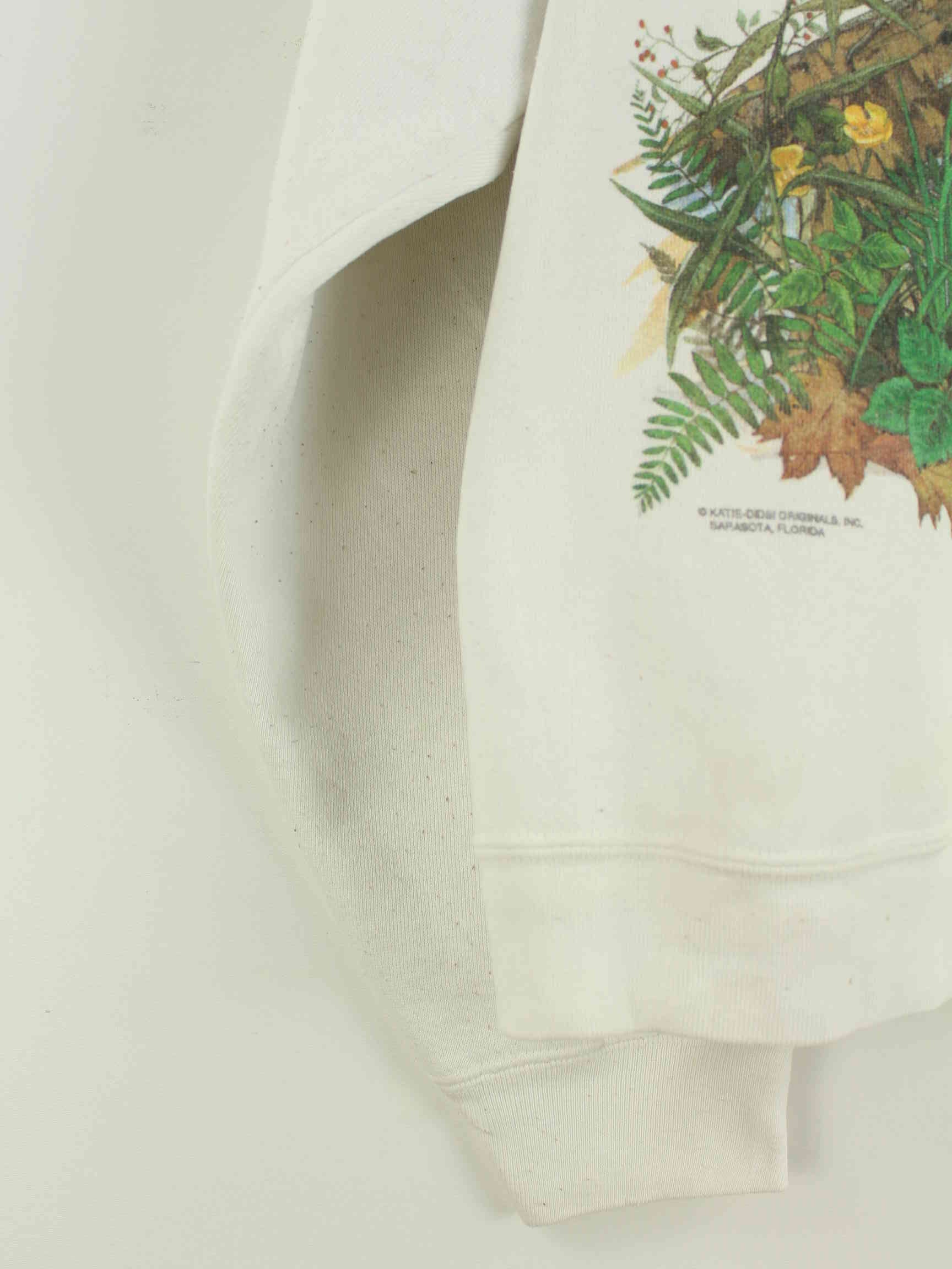 Vintage 90s Fasan Print Sweater WeiĂź L (detail image 2)