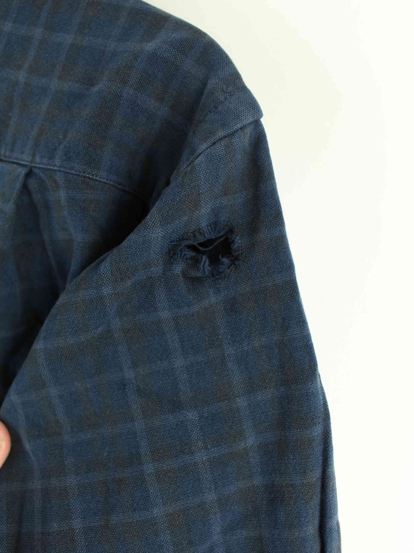 Ralph Lauren 90s Vintage Ski Camp Flanell Hemd Blau L (detail image 4)