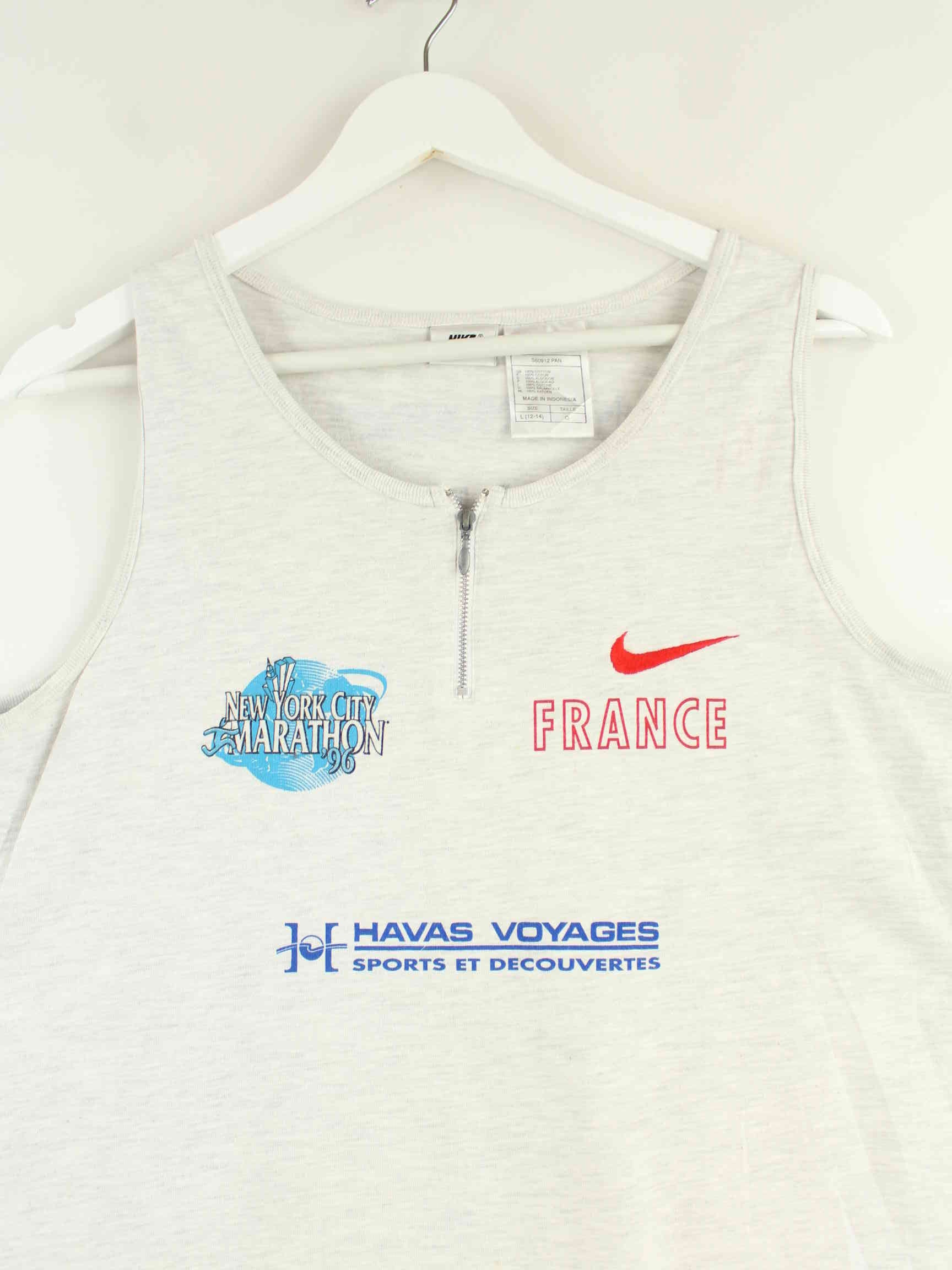 Nike 1996 New York Marathon Half Zip Tank Top Grau L (detail image 1)