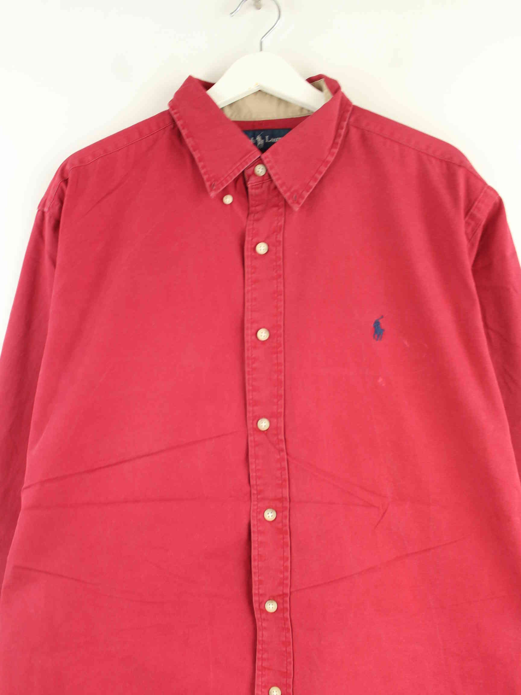 Ralph Lauren 90s Vintage Classic Fit Hemd Rot XL (detail image 1)