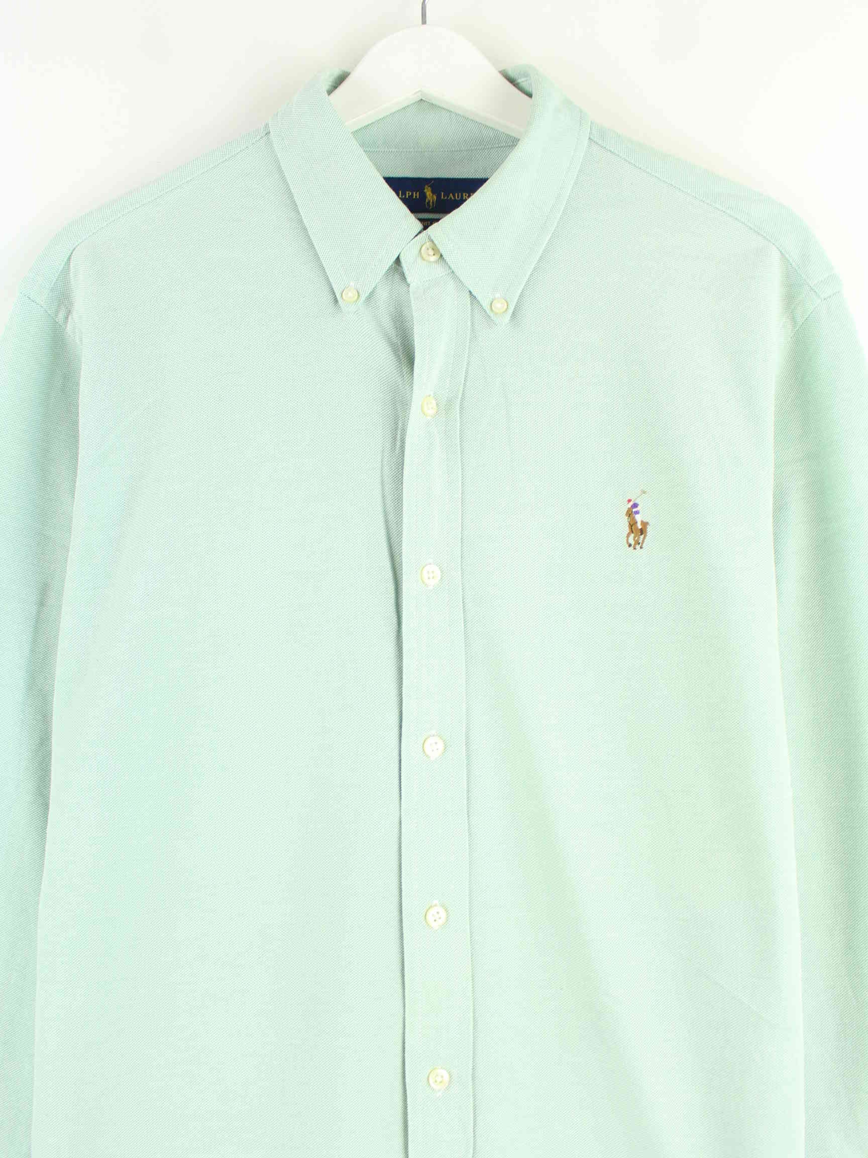 Ralph Lauren Knit Oxford Hemd Grün L (detail image 1)