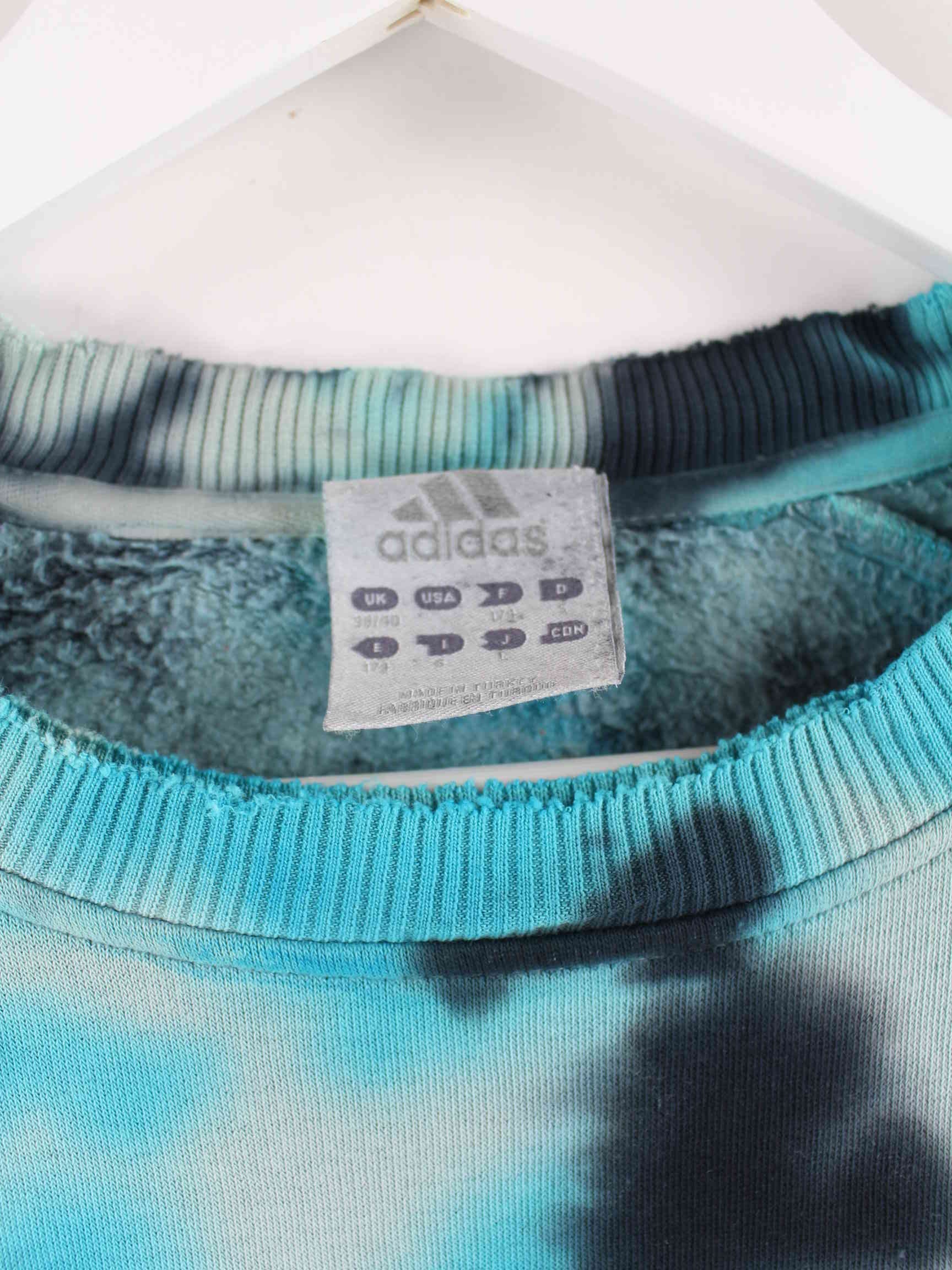 Adidas y2k Embroidered Tie Dye Sweater Blau L (detail image 2)