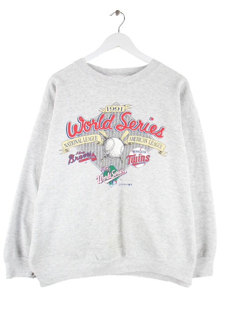 Tultex Damen 1991 Vintage World Series Print Sweater Grau XXL