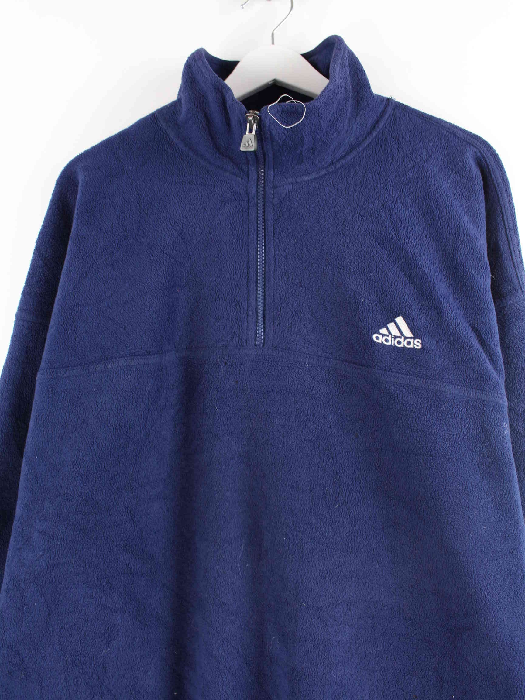 Adidas 90s Vintage Fleece Half Zip Sweater Blau 3XL (detail image 1)