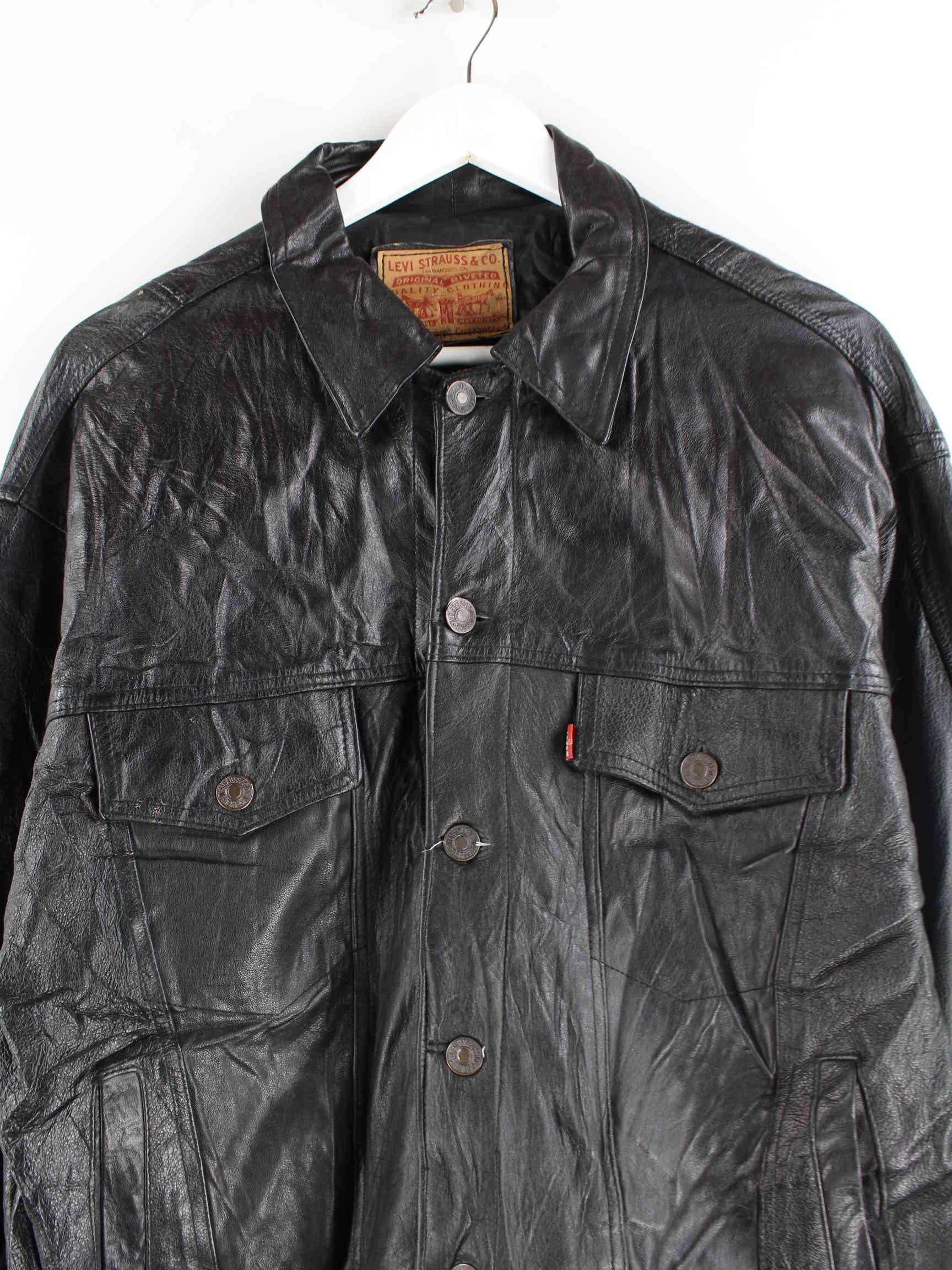Levi's y2k Leder Jacke Schwarz M (detail image 1)