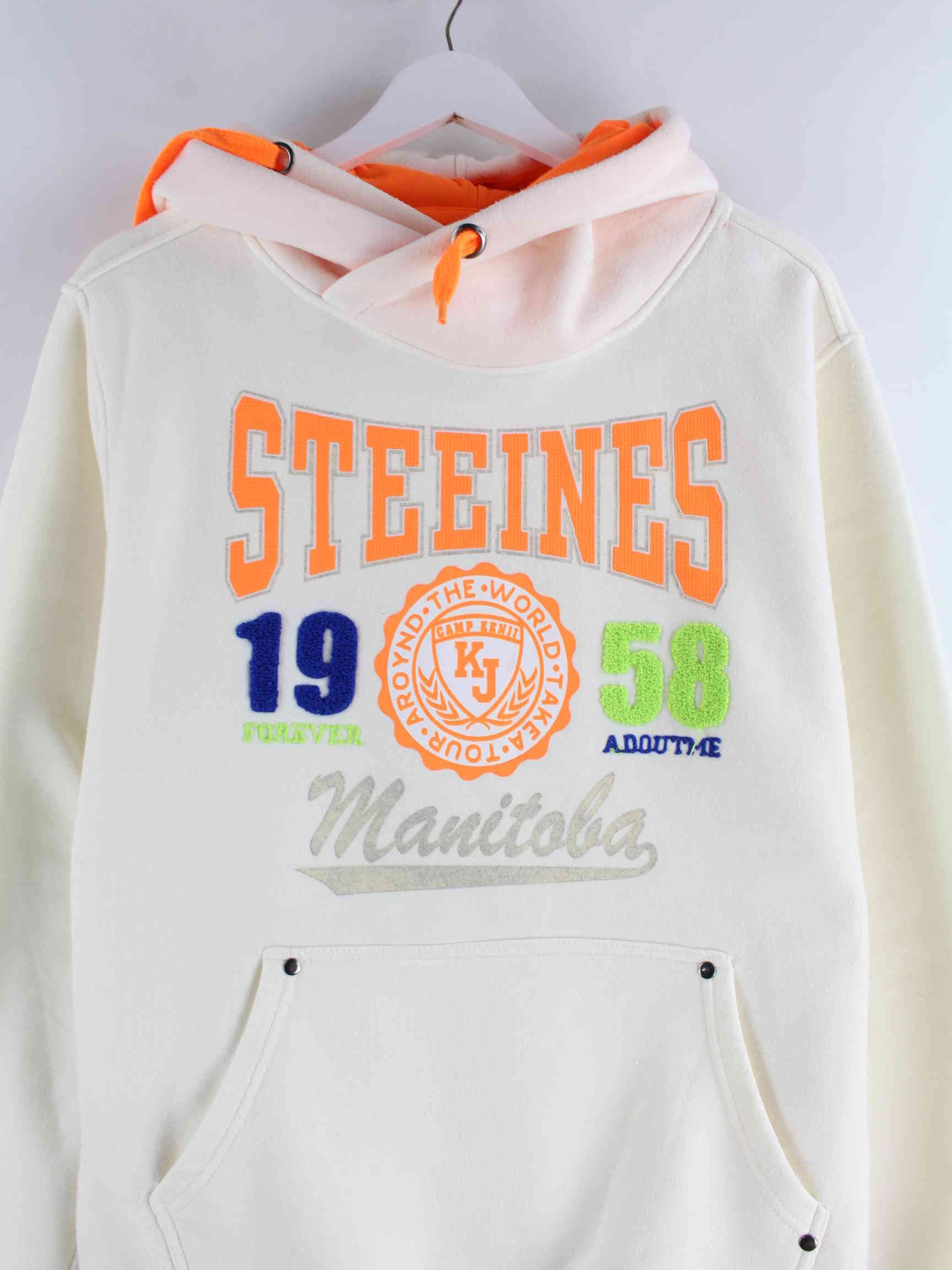 Vintage Print Hoodie Beige XL (detail image 1)