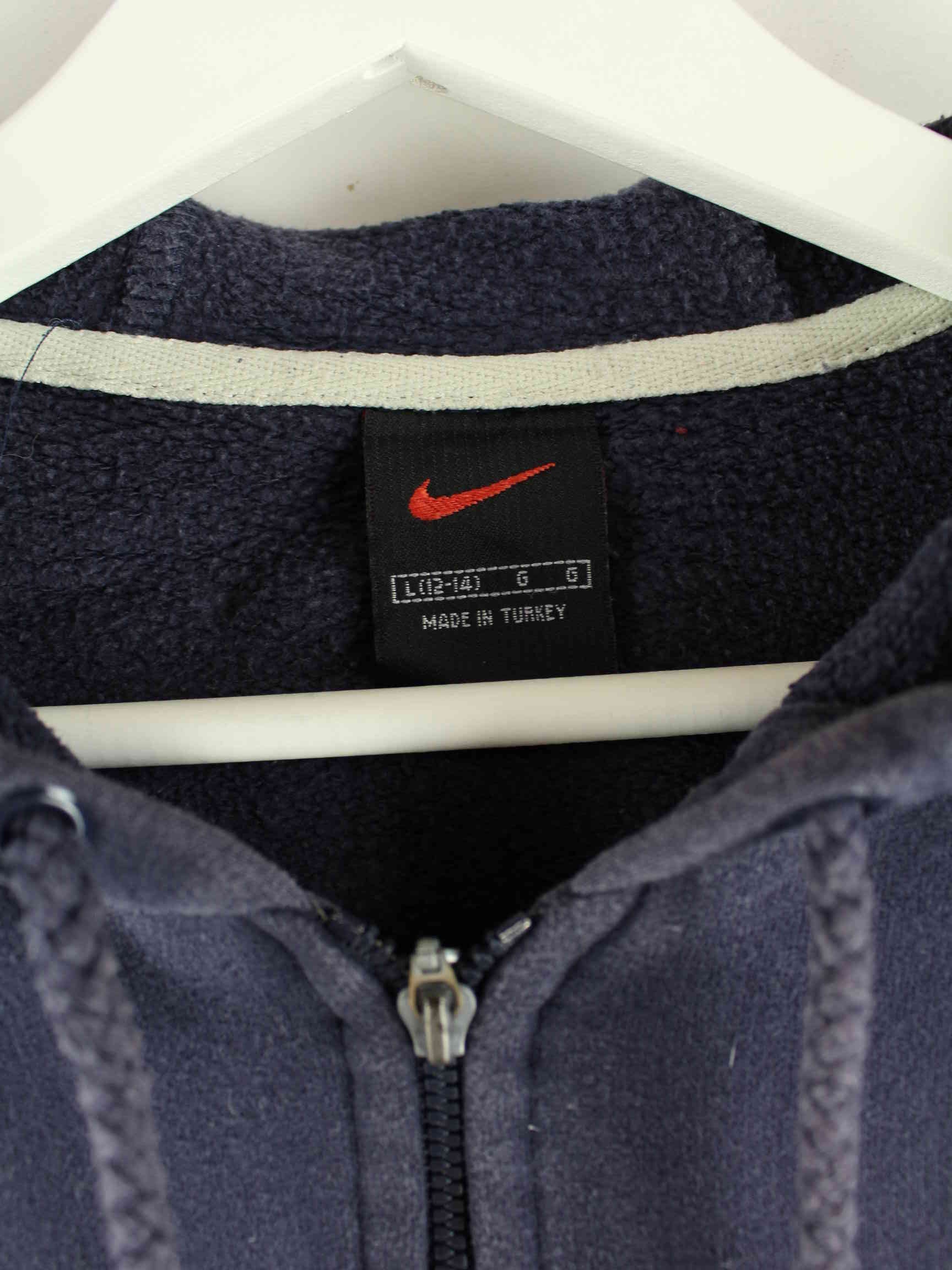 Nike 90s Vintage Embroidered Big Swoosh Hoodie Blau L (detail image 2)