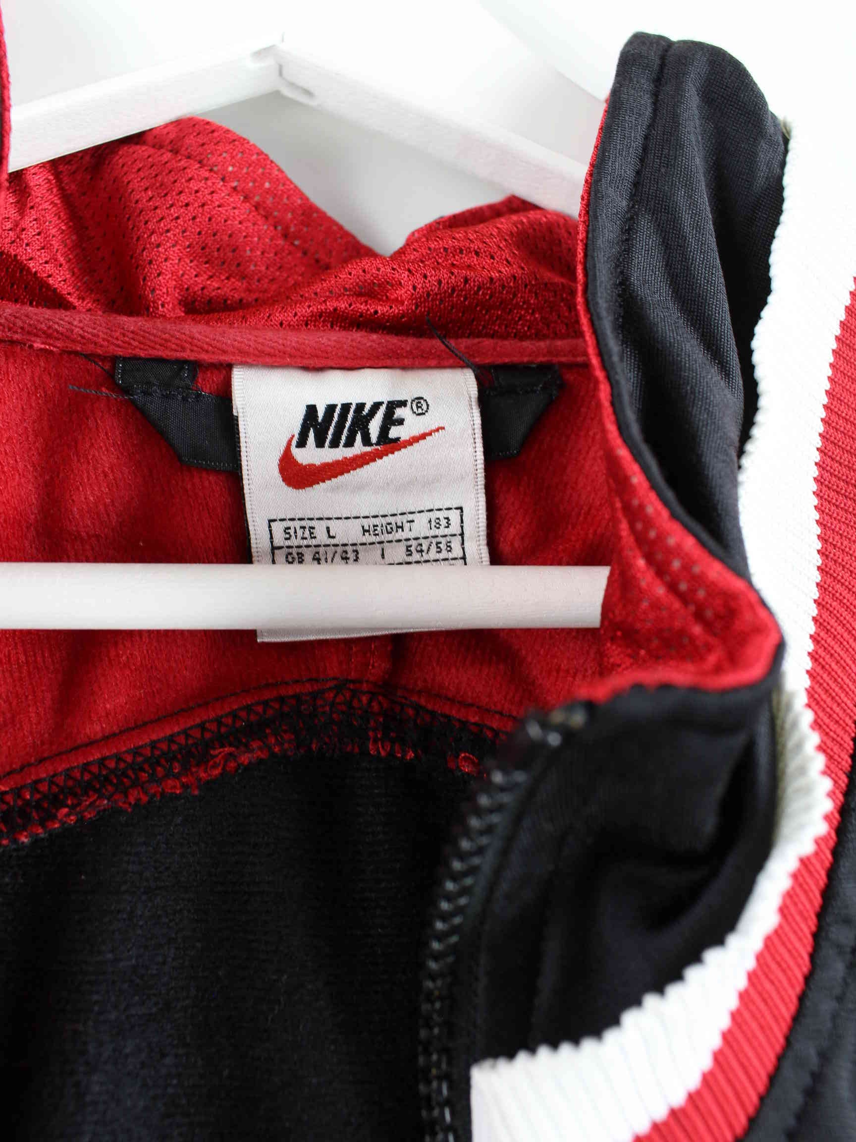 Nike 90s Vintage Embroidered Spellout Trainingsjacke Schwarz L (detail image 2)